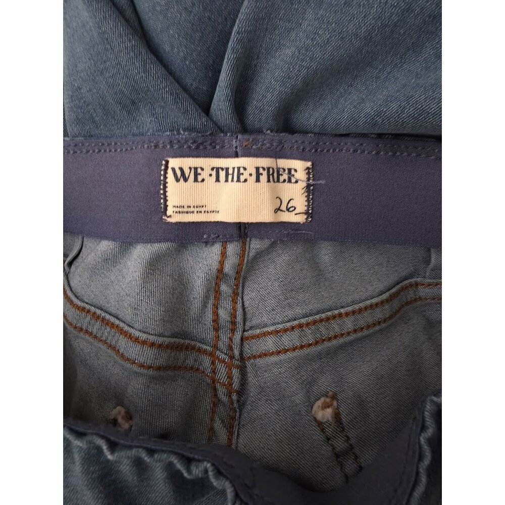 Free People We The Free PENNY Blue Pull-On Stretch Denim Flare Jeans Size 26 - Picture 6 of 8
